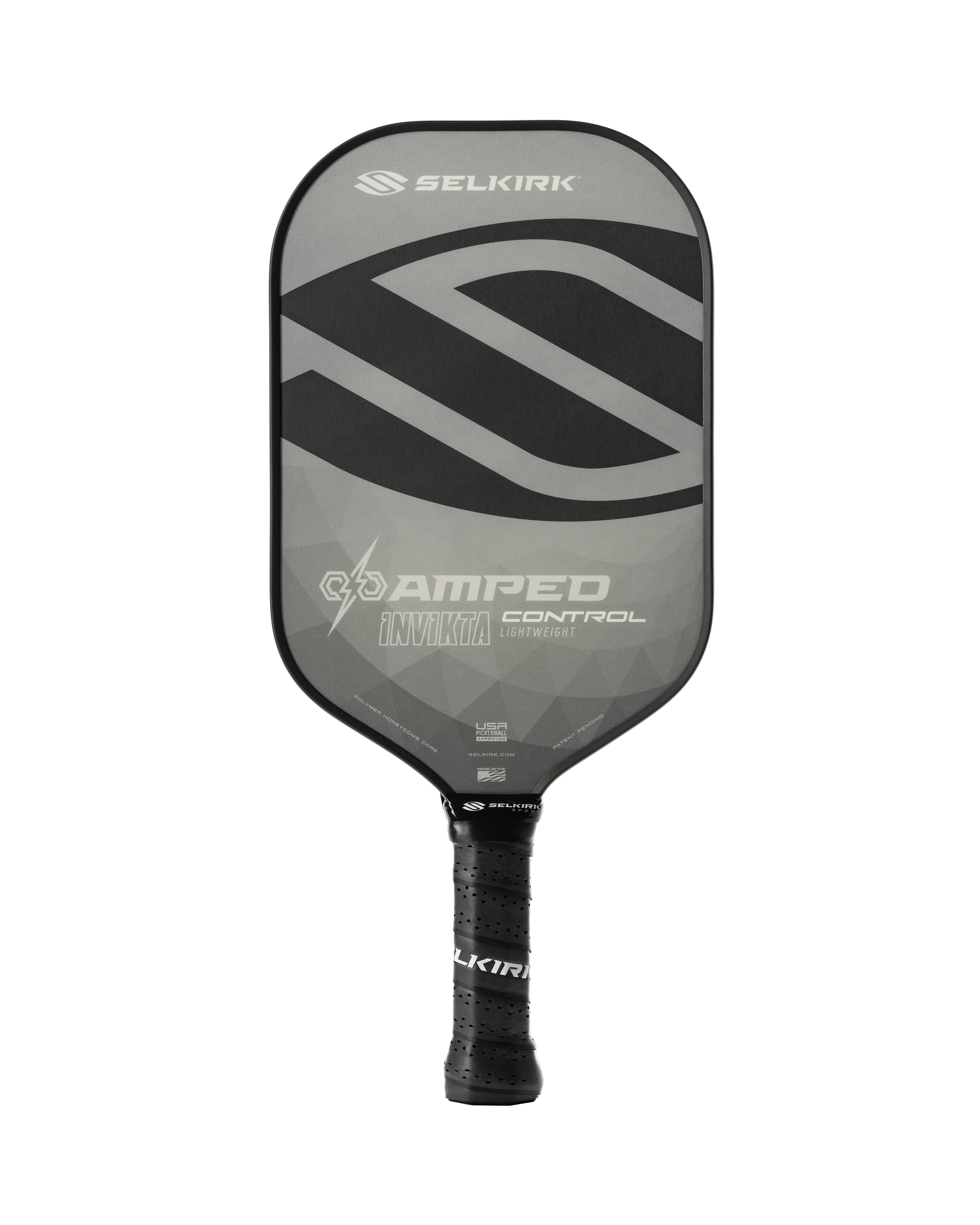 Selkirk AMPED Control Invikta pickleball paddle with a Fiberglass FiberFlex+ face and Ultra Durable Coating