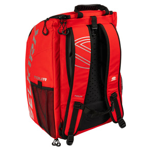 Selkirk Sport Core Line Tour Bag Pickleball Backpack in navy, pink, red, purple, blue, black, and green.