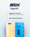 SLK Hybrid+ Pickleball Balls - 4 Pack.