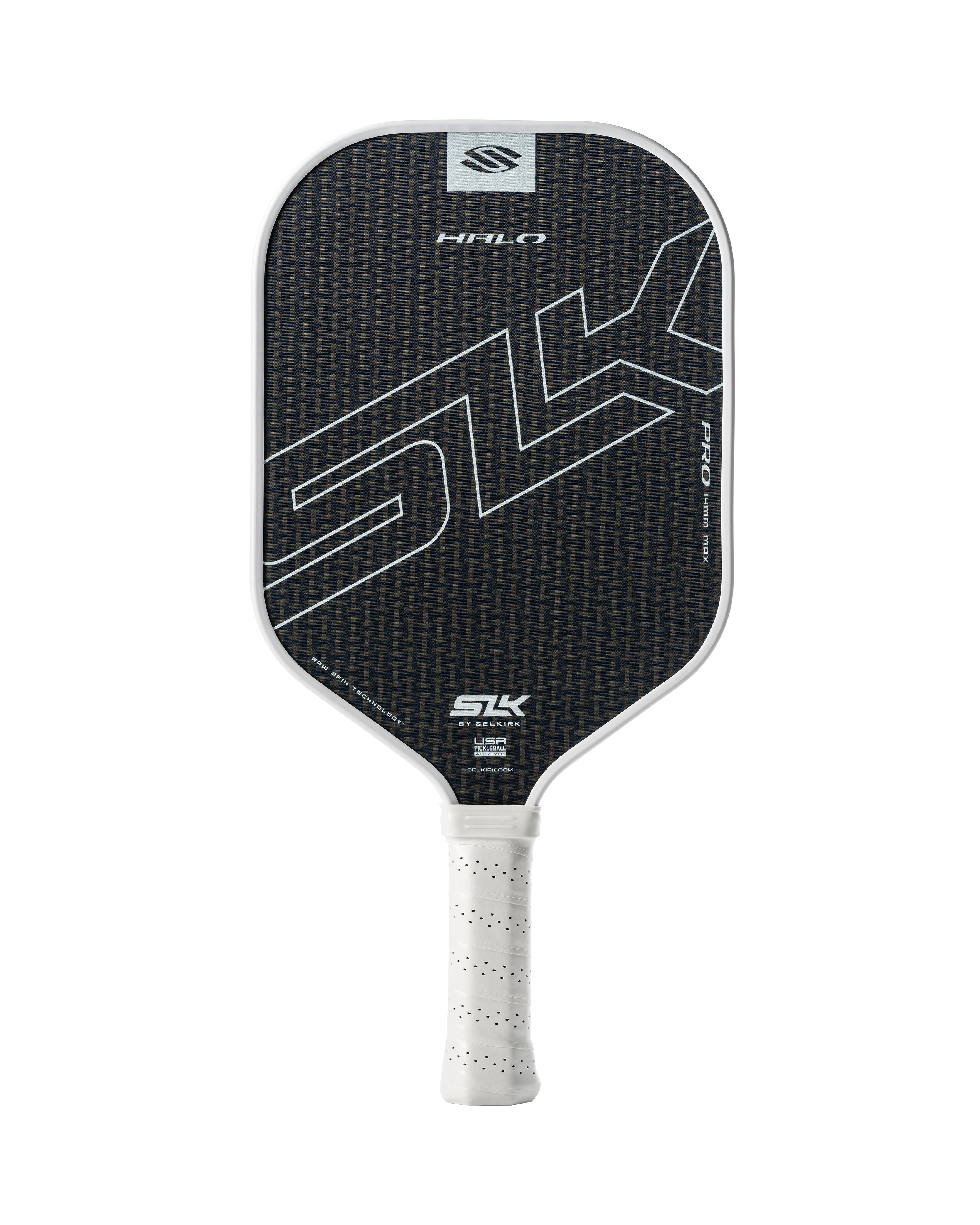 SLK HALO Pro Max Pickleball Paddle by Selkirk Sport, black with textured surface.