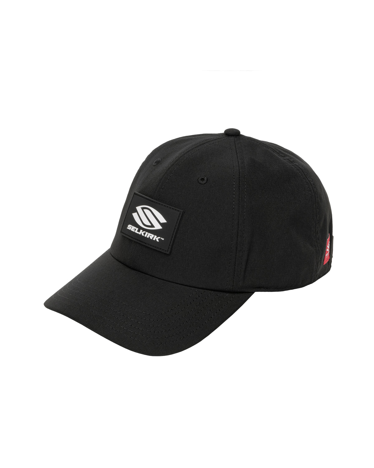 Selkirk Sport Classic Fitted Pickleball Cap in black with a rubber logo on the front