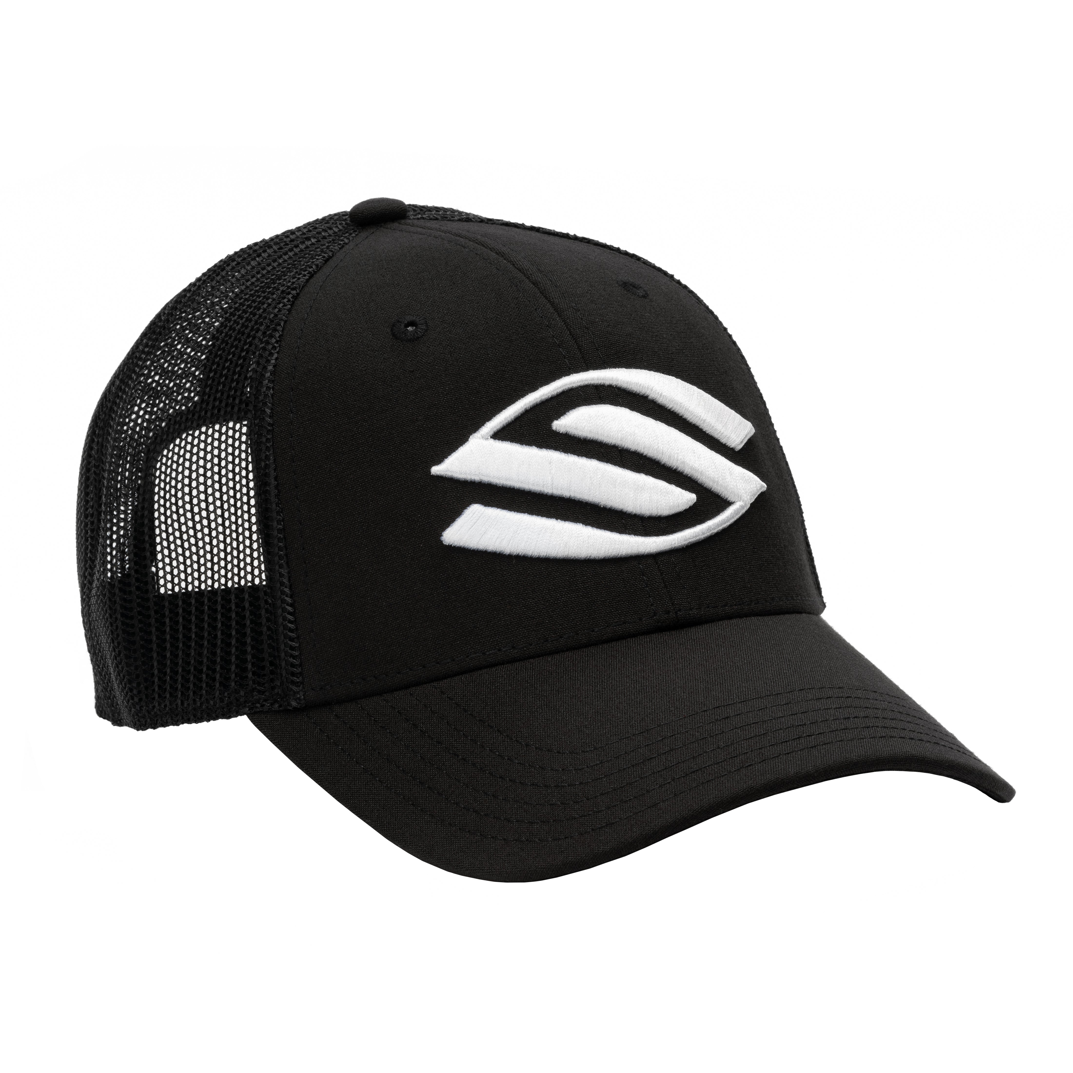 Black Selkirk AMPED Trucker Hat with embroidered logo