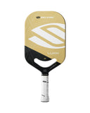 Selkirk Luxx Control Air Invikta Pickleball Paddle in red, gold, and blue.