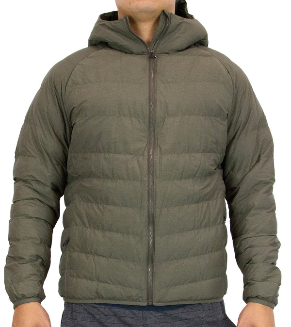 Olive green Owen Collection Parker Winter Puffer Jacket with hood and zip front