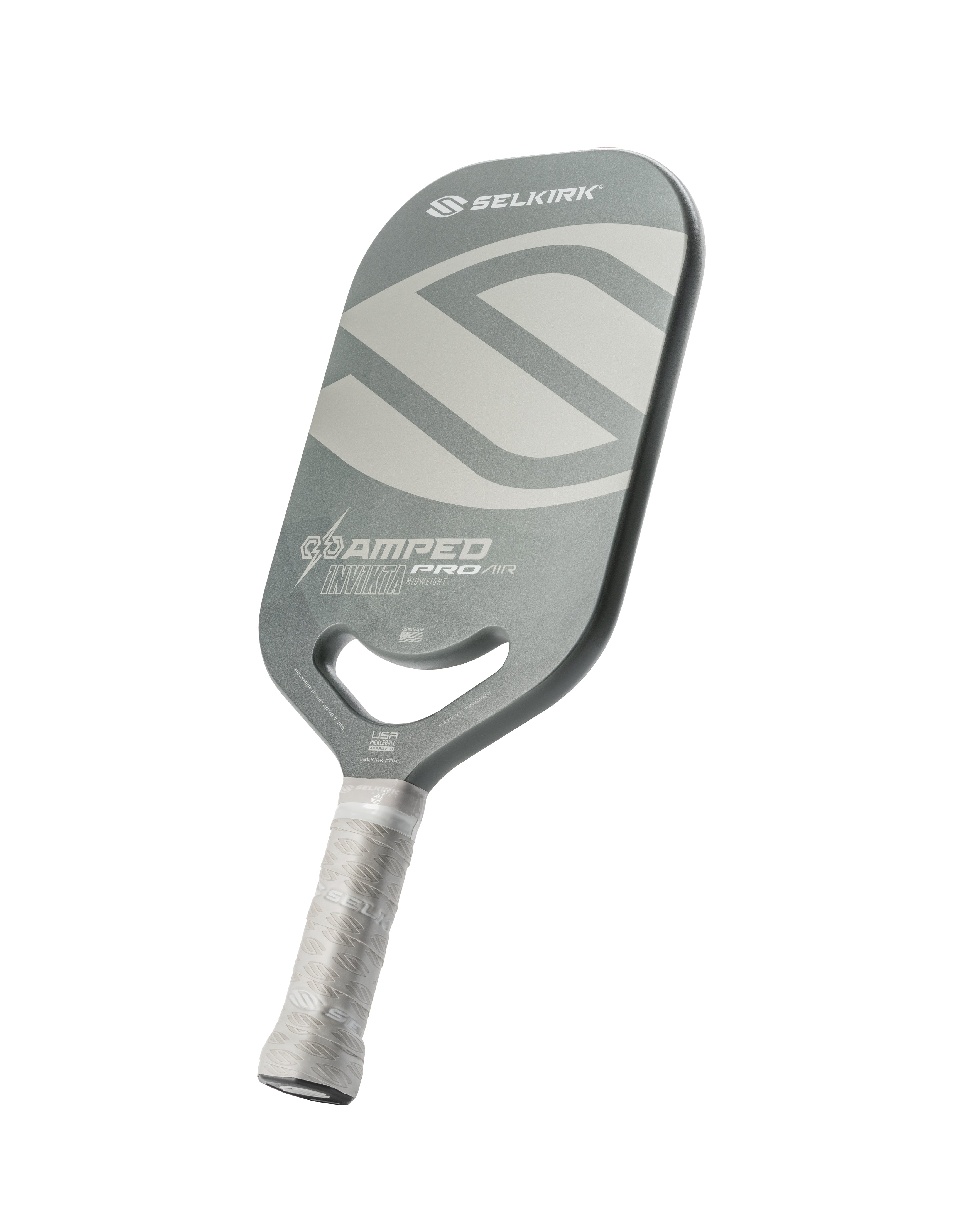 Introducing the Selkirk AMPED Pro Air Invikta Pickleball Paddle, with a blend of power and control. The AMPED Pro Air Invikta paddle from Selkirk Sport comes in red, purple, green, blue, and silver.