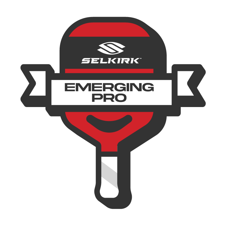 Selkirk pickleball Emerging Pro badge.