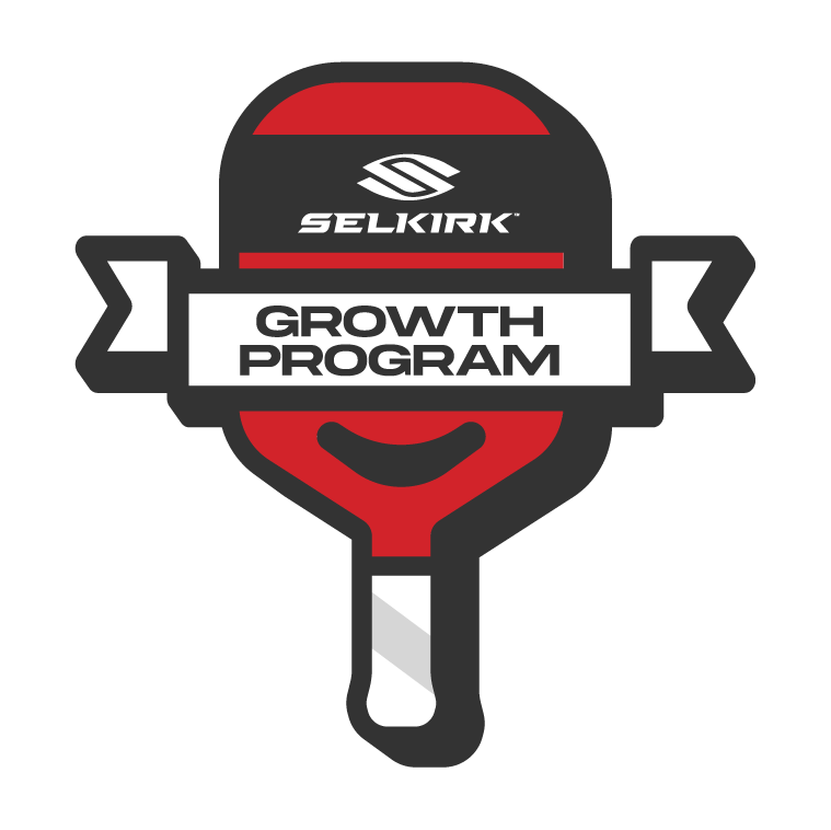 Selkirk pickleball Growth Program badge.