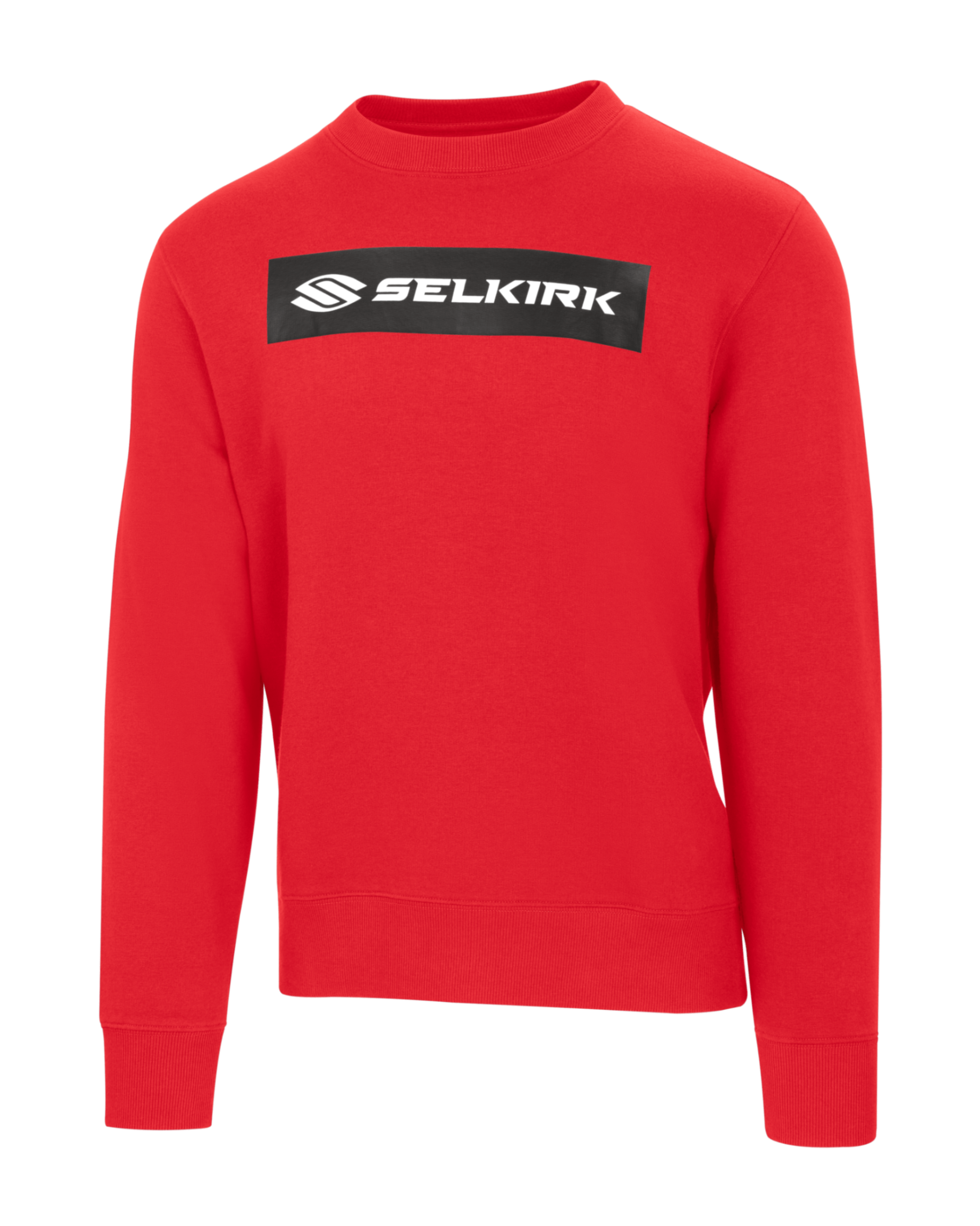 Red Selkirk Sport Sideline Soft Cotton Crew Neck Sweatshirt with logo