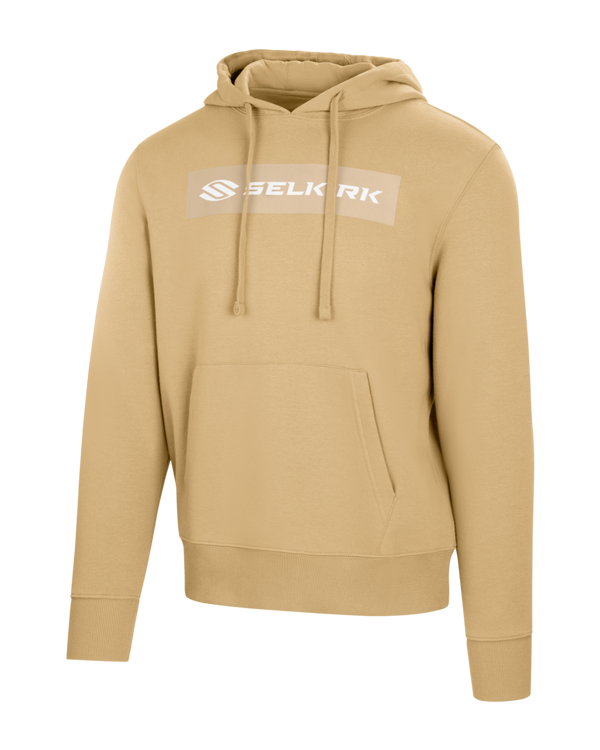 Tan Selkirk Sport Sideline Soft Cotton Hoodie with adjustable draw cords and front pocket