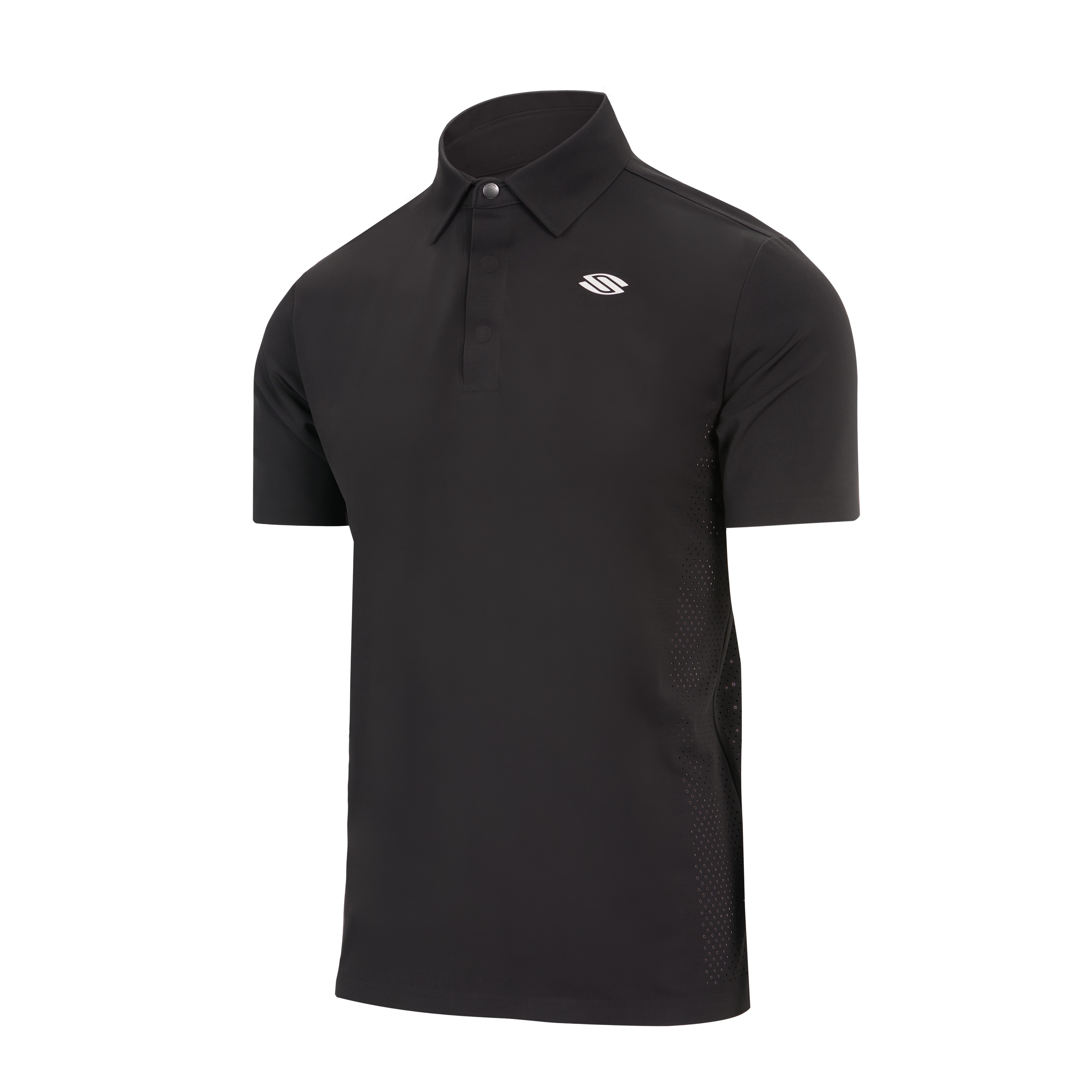 Men's Pro Line Athletic Short Sleeve shirt in black, featuring moisture-wicking and UV protection.
