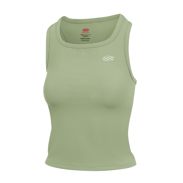 Selkirk pickleball Celadon Women's Pro Line Training Tank Top in a fitted style, ideal for athletic wear.