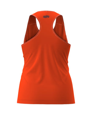 Selkirk Sport women's Symmetrix pickleball tank top in black, grey, and red.