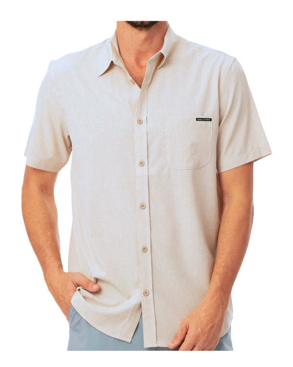 Spring Owen Collection Men's Horizon UPF50 Tech Short Sleeve Button Down