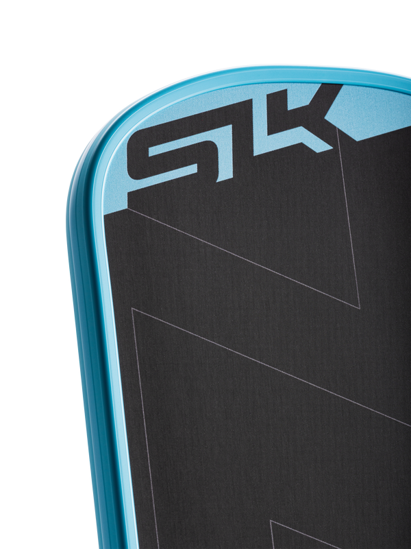 Selkirk SLK ERA Power pickleball paddle in black and blue/cyan.