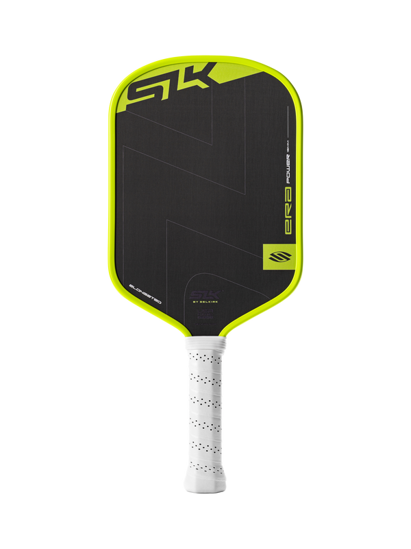 Selkirk SLK ERA Power pickleball paddle in black and volt yellow/green.