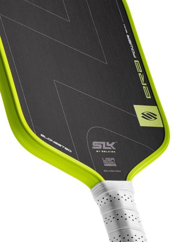 Selkirk SLK ERA Power pickleball paddle in black and volt yellow/green.