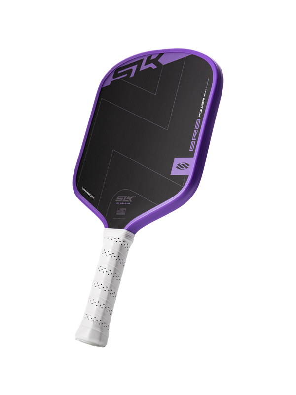 Selkirk SLK ERA Power pickleball paddle in black and violet purple.