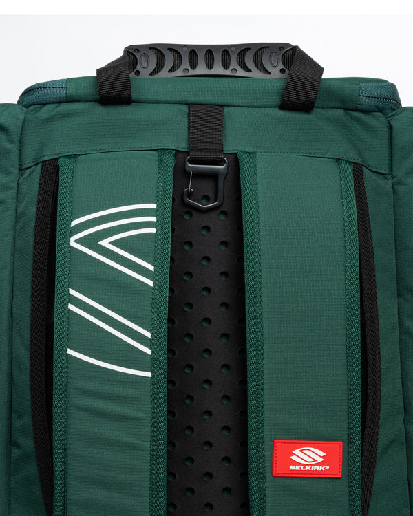 Selkirk Sport Core Line Tour Bag Pickleball Backpack - new colors include black, grey, forest green, gold, and pink.