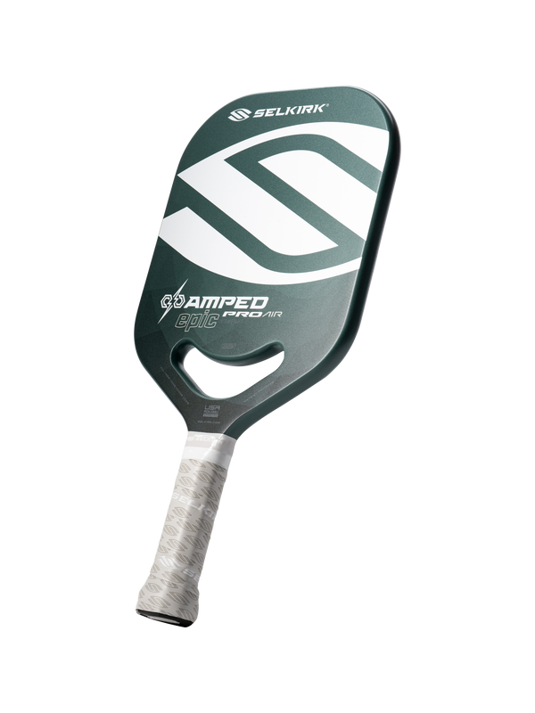 Selkirk AMPED Pro Air Epic Pickleball Paddle in blue with a textured grip.
