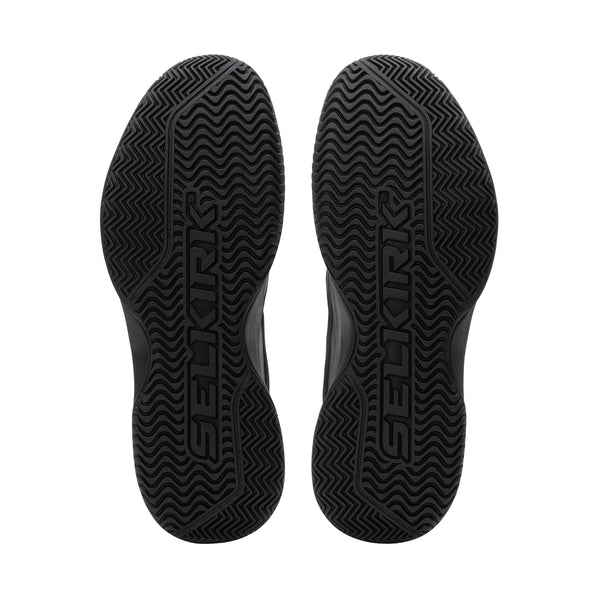Selkirk Courtstrike pickleball shoes in black.