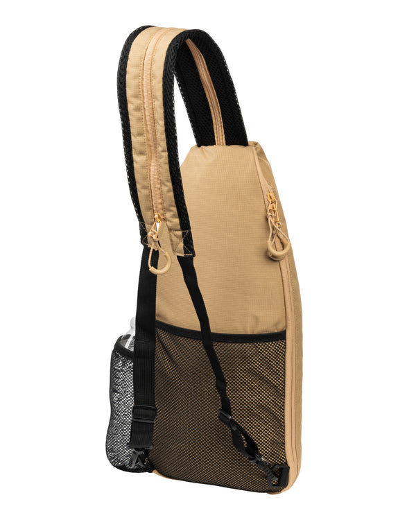 Selkirk pickleball sling bag in black, green, purple/pink, gold, red, and gray.