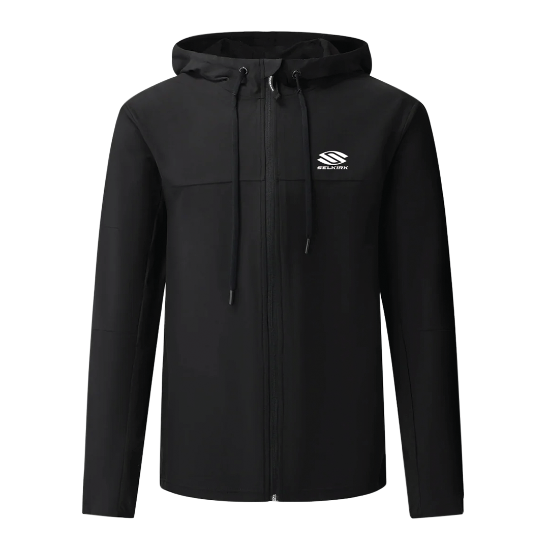 Selkirk TruWear Men's Singular Lifestyle Performance Hoodie in black with logo on chest.