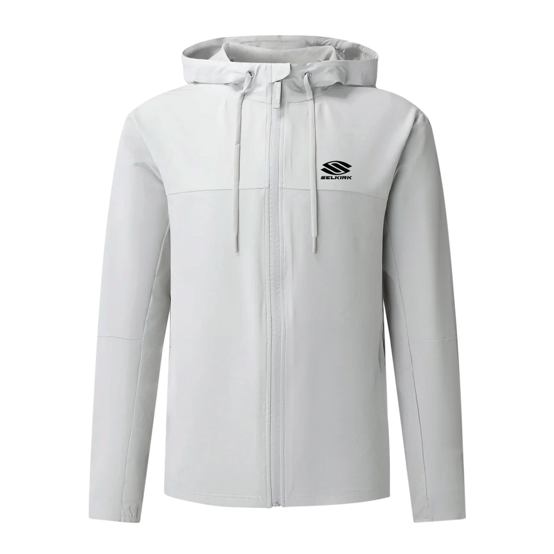 Gray Selkirk TruWear Men's Expedition Performance Jacket with zip-up design and logo on chest