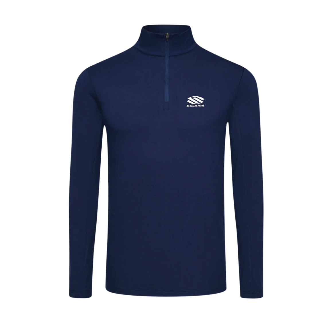 Navy Selkirk TruWear Men's Apex 2.0 Lifestyle Quarter Zip Pullover with logo