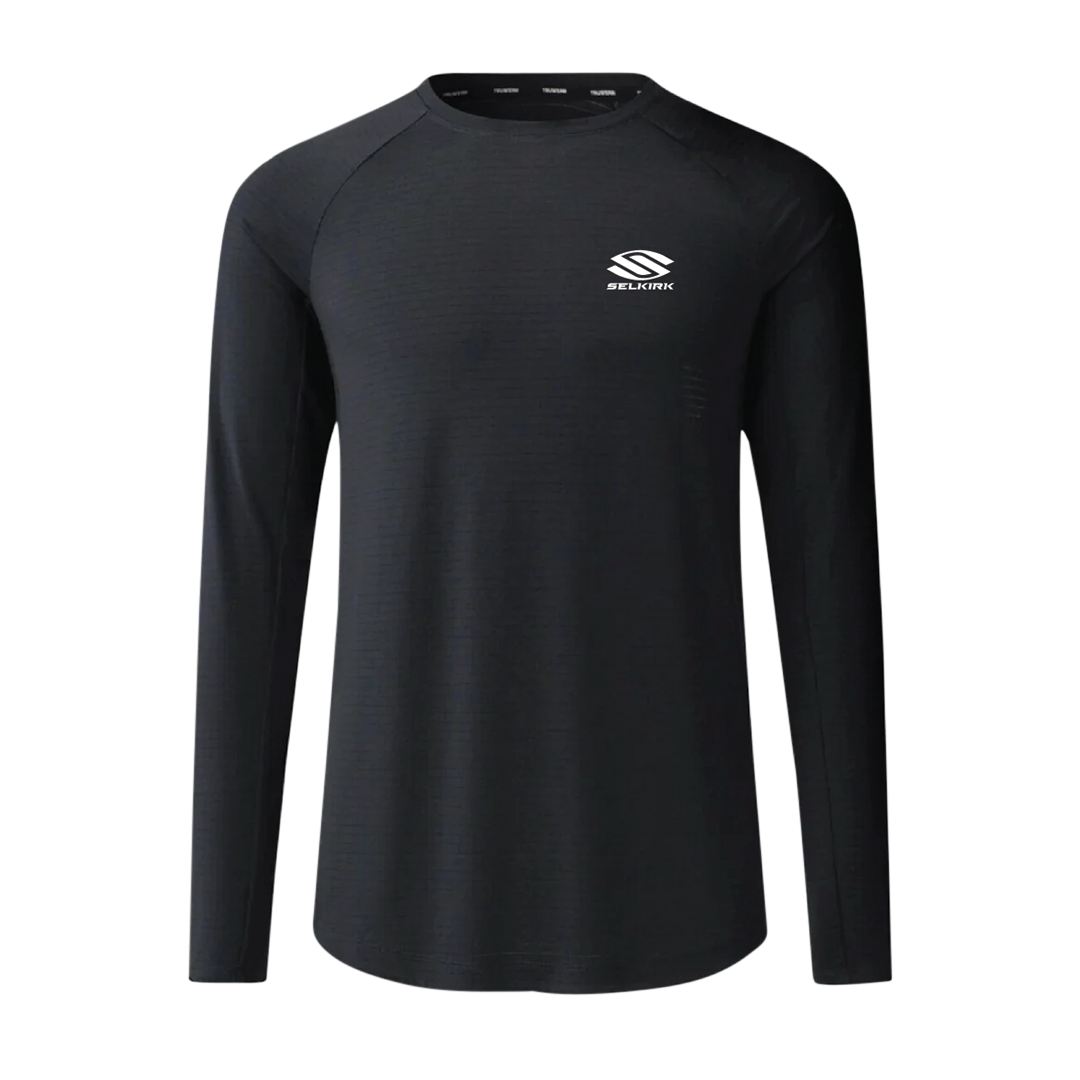 Selkirk TruWear Men s Cardinal Long Sleeved Pickleball Workout Shirt Selkirk Sport We Are Pickleball