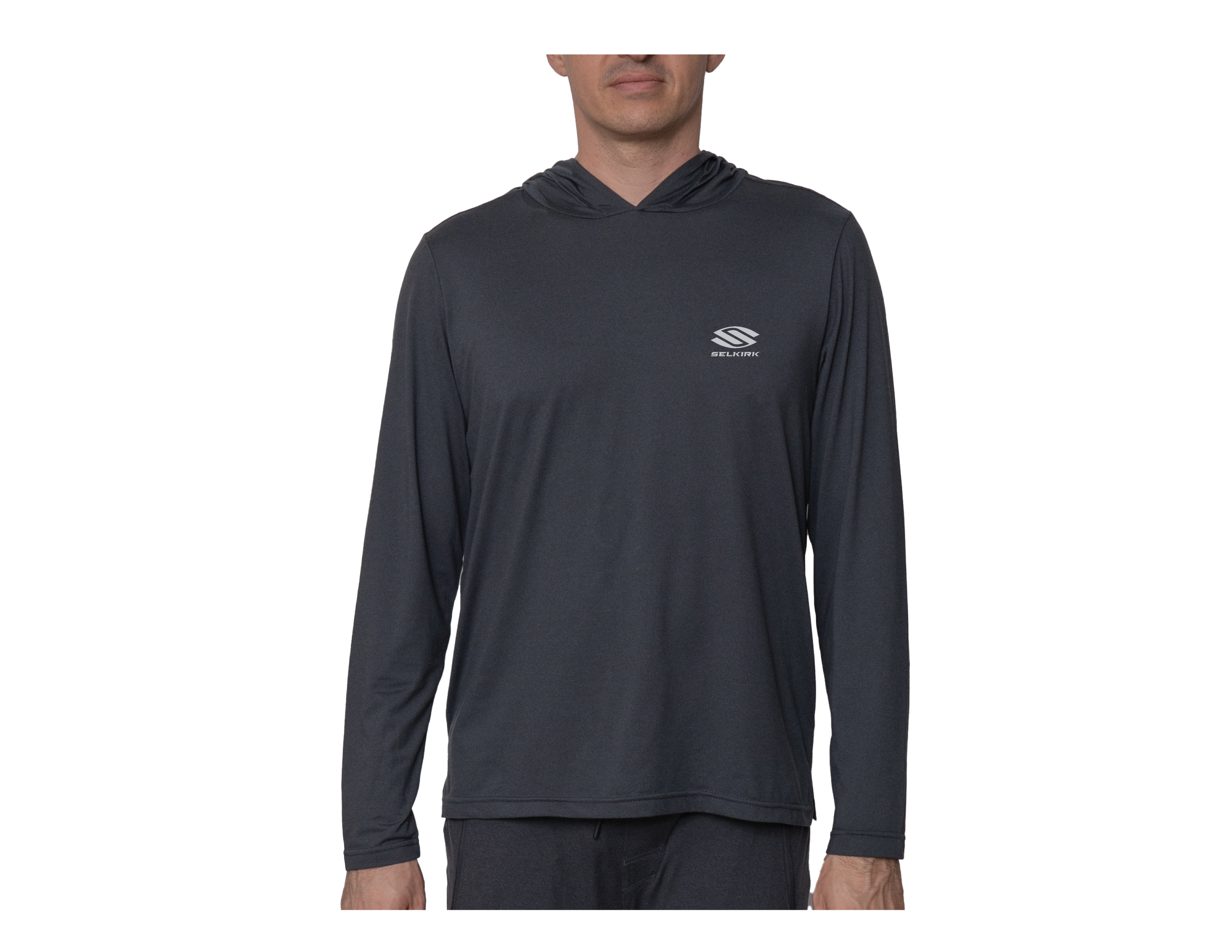 Selkirk Pickleball Spring Owen Men's Campton UPF50 Hooded Long Sleeve Shirt.
