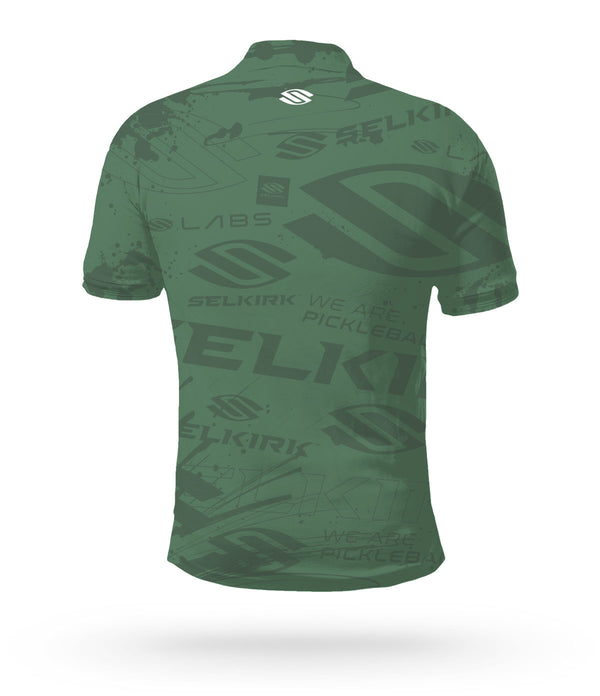 Crafted for Selkirk Sport pickleball athletes and fans, introducing the Selkirk Emblem Men's Polo pickleball shirt with Selkirk's Stretch-Wik Technology in Gray, Blue, and Green. Perfect for pickleball players.