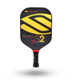 Selkirk Sport Cammy MacGregor AMPED S2 Pickleball Paddle, black and yellow.