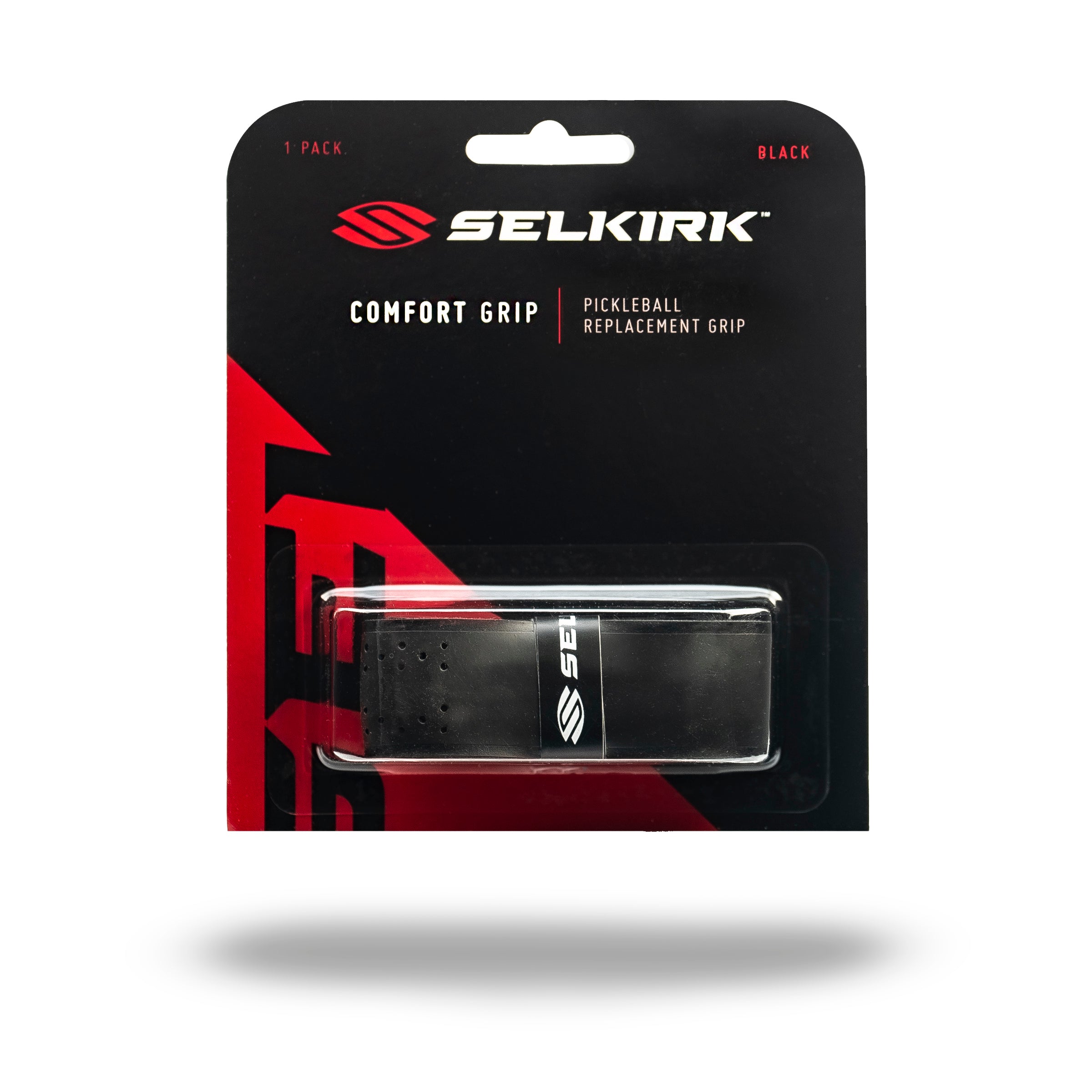 Selkirk Sport Comfort Pickleball Overgrip packaging featuring the product name and brand logo.