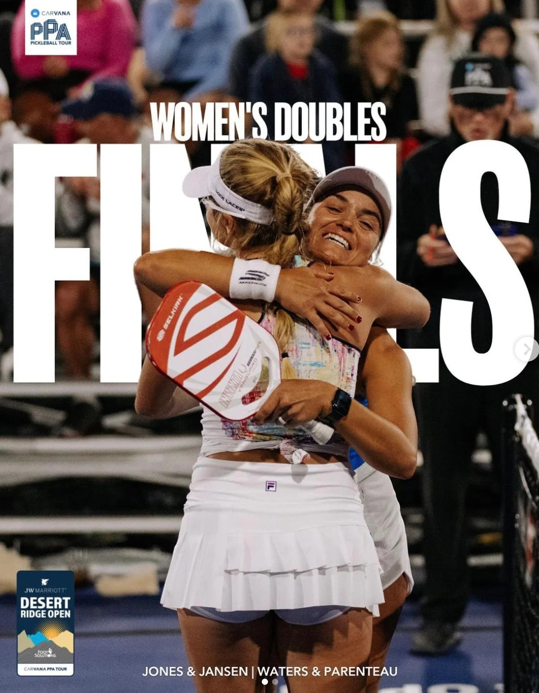Pickleball Women's Doubles Finals: Jansen & Jones vs. Waters & Parenteau.