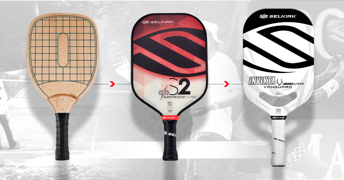 Evolution of Selkirk pickleball paddles from wooden to composite designs