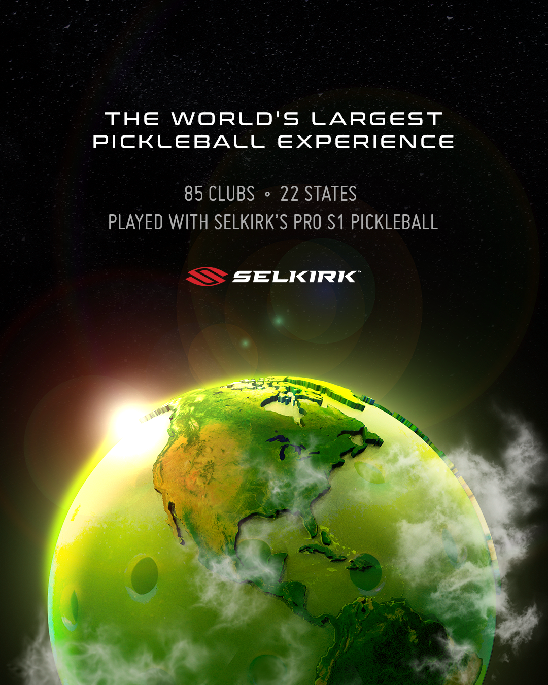 The world's largest pickleball experience: 85 clubs, 22 states, played with Selkirk's Pro S1 pickleball
