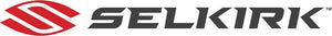 Selkirk pickleball logo in red and black.