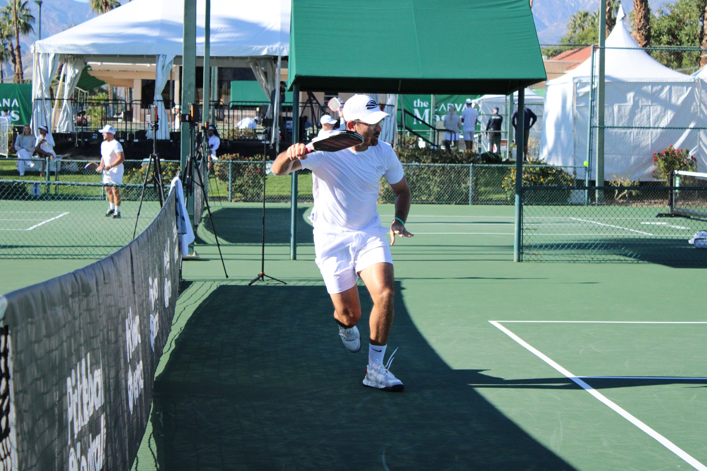Selkirk Sparta Pro Anouar Braham runs for a forehand