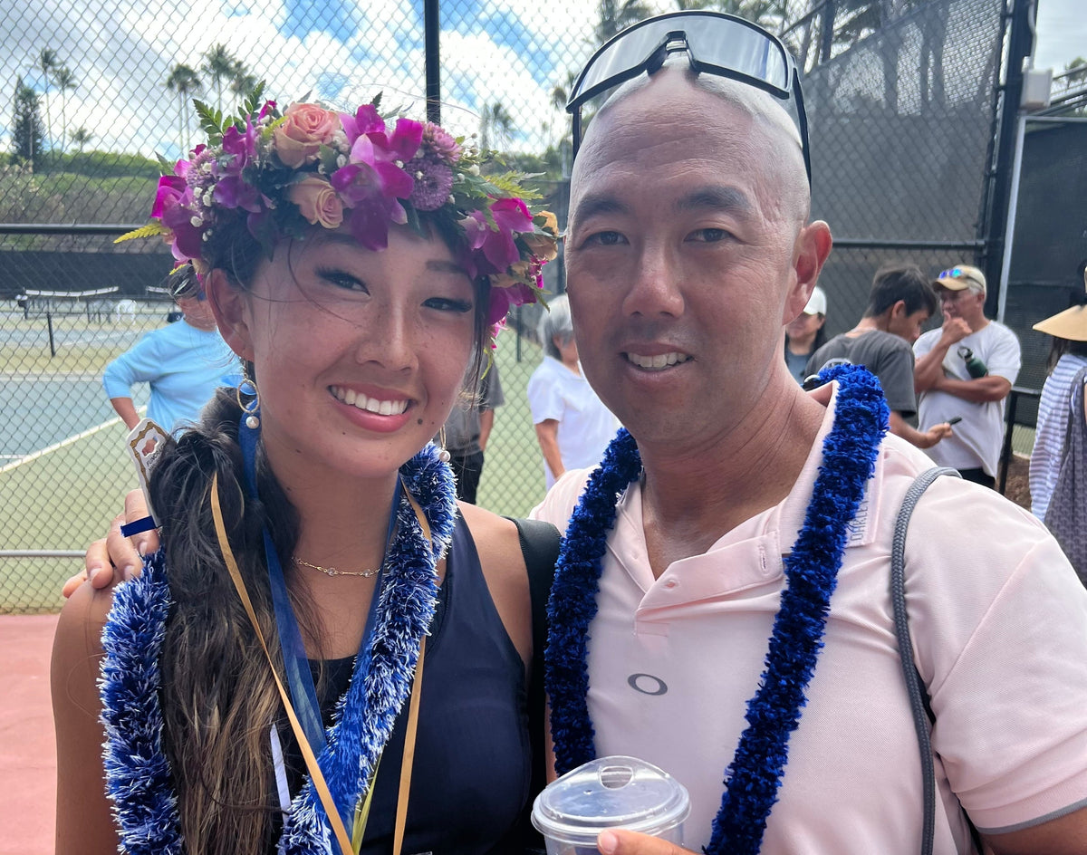 Kiora Kunimoto and her dad, Randy Kunimoto