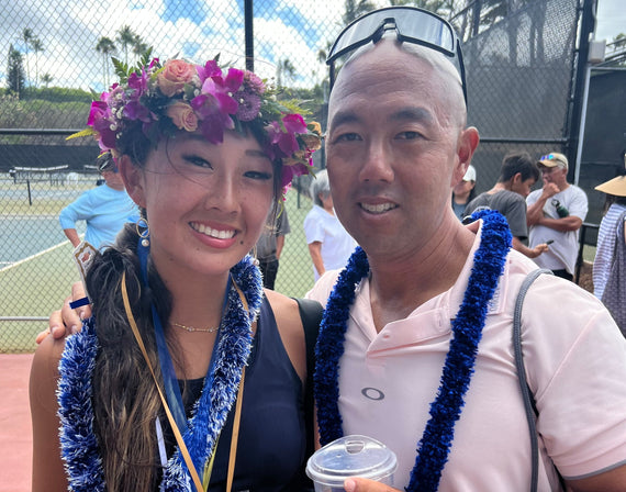 Kiora Kunimoto and her dad, Randy Kunimoto