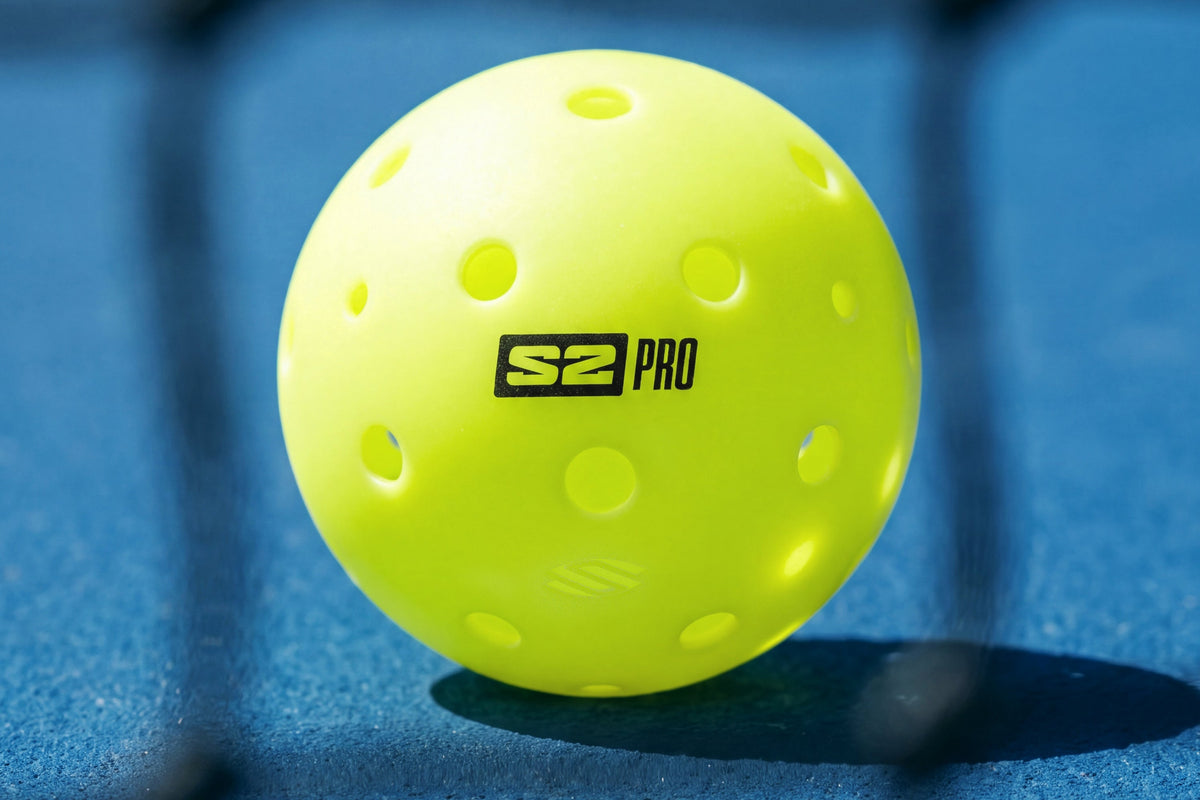 A close-up image shows the Selkirk S2 Pro pickleball. 