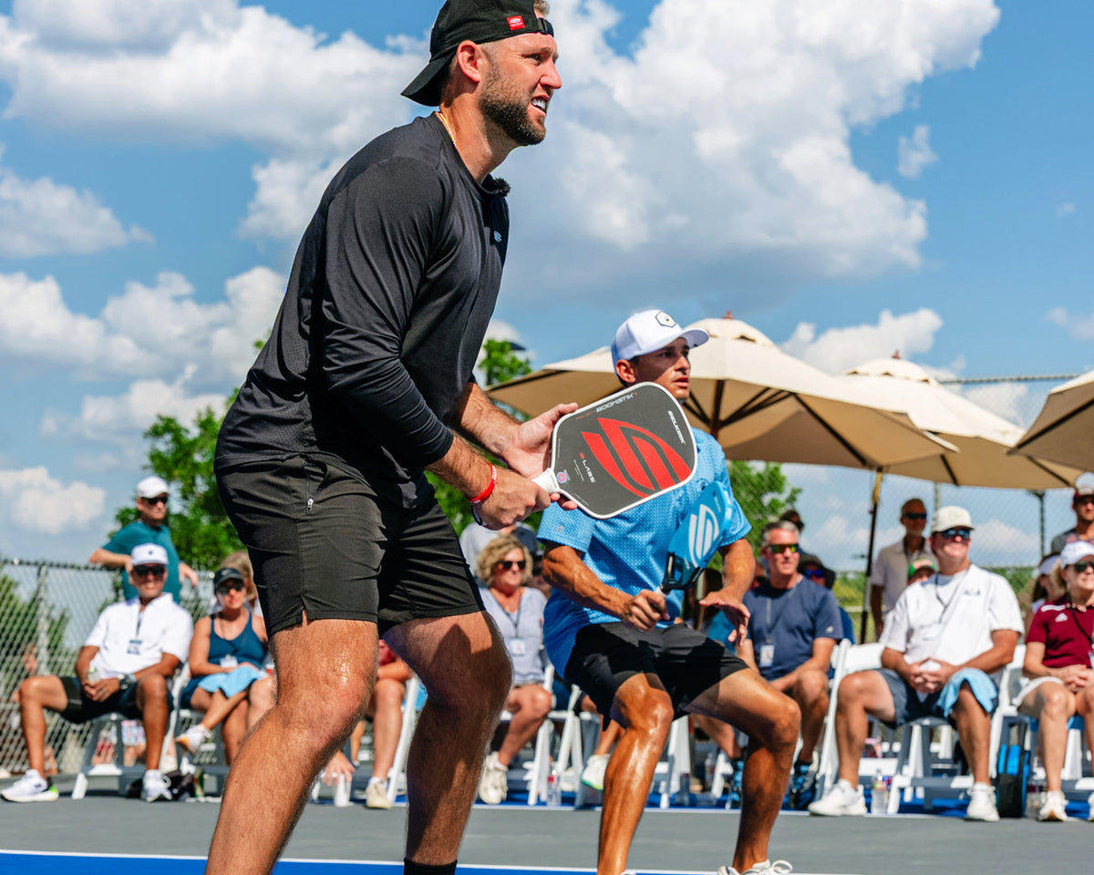 Jack Sock, former professional tennis player playing pickleball with the Selkirk Boomstik paddle