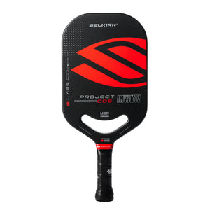 Selkirk LABS Project 005 Invikta pickleball paddle with black and red design