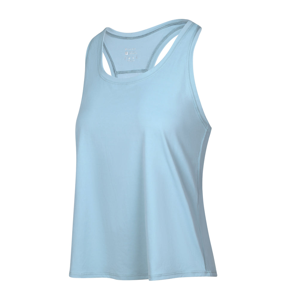 Light blue Selkirk pickleball Ava Lee Women's Racerback Tank with crossover straps