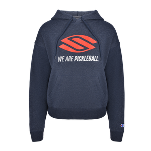 Navy Selkirk Women's Triumph Line Fleece Hoodie with 'WE ARE PICKLEBALL' text and logo