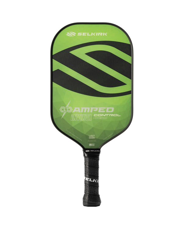 Front view of Blue Selkirk AMPED Control - Invikta - Pickleball Paddle.