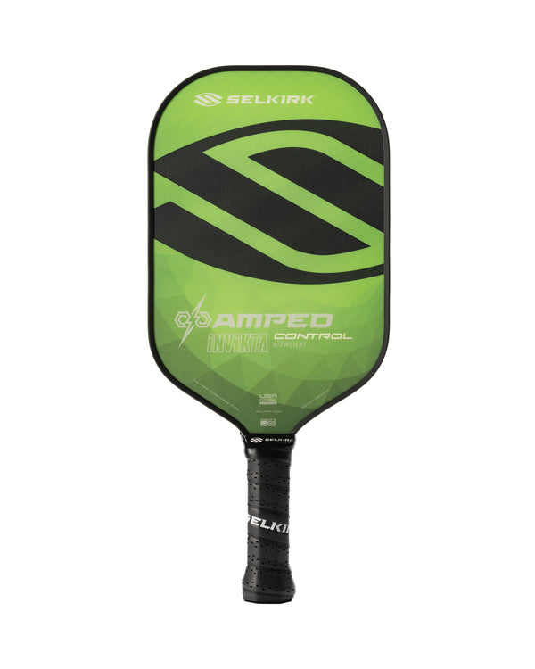 Front view of Green Selkirk AMPED Control - Invikta - Pickleball Paddle.