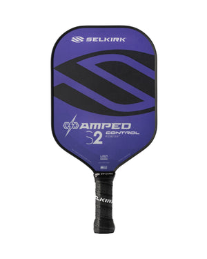 Front view of 	Purple Selkirk AMPED Control - S2 - Pickleball Paddle.