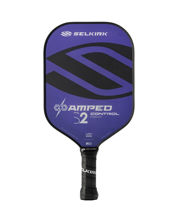 Front view of 	Purple Selkirk AMPED Control - S2 - Pickleball Paddle.
