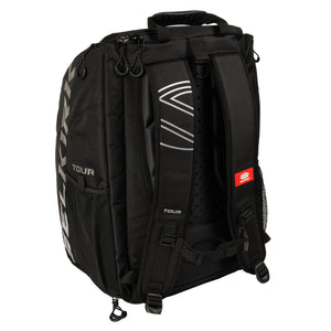 Selkirk Sport Core Line Tour Bag Pickleball Backpack in navy, pink, red, purple, blue, black, and green.